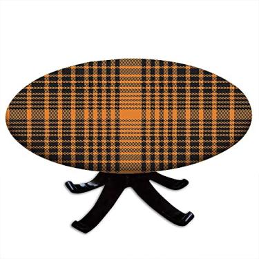 Imagem de Cortinas blecaute xadrez com bolso para varão, estampa xadrez laranja ombré, texturizada, sem costura, cortinas blackout com absorção de som para decoração de sala de jantar/festa, L 132 x C 239 cm