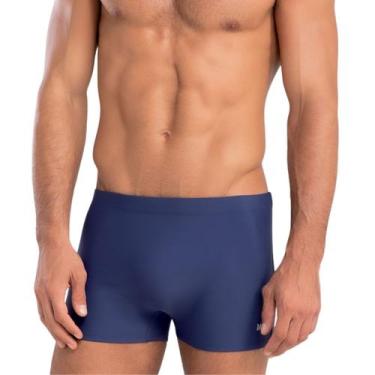 Imagem de Sunga Boxer Lisa Mash Bordado 300.116 Plus Size, Marinho, XXGG