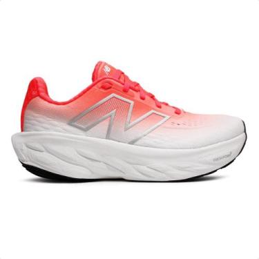 Imagem de Tênis New Balance 1080 V14 Feminino, 38, Branco, Coral