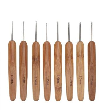 Imagem de LiebeWH 20pcs/lote Ganchos de crochê Agulhas de Bambu Kit Ferramentas de Costura Tercenaria Kit para Crochê-20 Tamanhos Incluídos-identificador Confortável e Aliviado por Pressão-Saco de