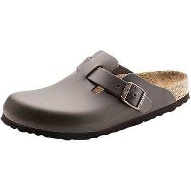 Imagem de Sandália de couro unissex Boston da Birkenstock, Dark Brown, 11-11.5 Women/9-9.5 Men