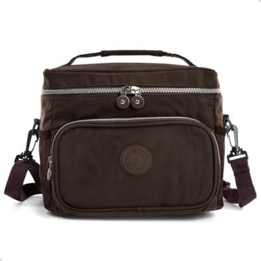 Imagem de Bolsa Térmica Espaçosa Funcional Ideal Para Transpote Lanches e Bebidas (Marrom)