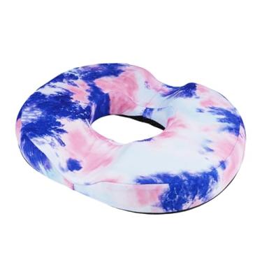 Imagem de Almofada de donut rosa para hemorróidas, almofada de assento para alívio da dor no cóccix - Almofada rosa para cadeira de escritório em casa para trabalho sentado por muito tempo - Almofadas de