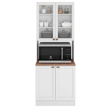 Imagem de Paneleiro Duplo 1 Nicho 4 Portas Unna Poliman Branco