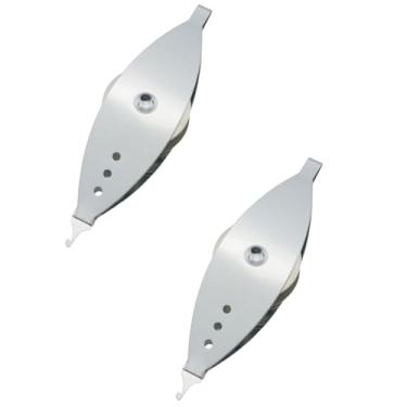 Imagem de DGHAOP 2 peças de metal ferro Shuttle Bobbin Wick Shuttle ferramenta de tricô 7,85 x 0,86x0,34 polegadas para artesanato tricô crochê acessórios de costura