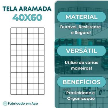 Imagem de Tela Aramada 40x60cm Organização Escritório Recados Anotações Painel D