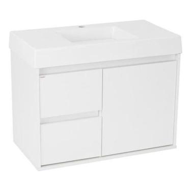 Imagem de Kit Gabinete Para Banheiro Com Cuba Delphine 64X78X42 Cm - Fabribam