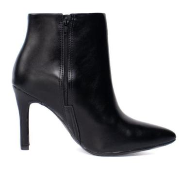 Imagem de Bota Feminina Vizzano Napa Genebra Salto Fino Preto, Preto, 38