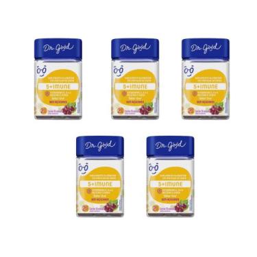 Imagem de Kit 5 Fini 5+Imune Sabor Uva 5x30 Gomas Dr Good, Uva