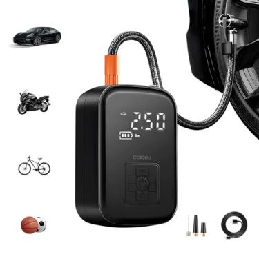 Imagem de Compressor de Ar Portatil, Calibrador de Pneus Portatil, Bomba de Encher com Display Digital, Pré-sets de Pressão, Power Bank 6000mAh para Carros/Motos/Bicicletas e Bolas