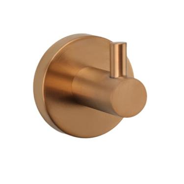 Imagem de Ganchos de toalha de aço inoxidável para banheiro, suporte de parede, cabide de porta resistente, toalha, roupão, gancho para casaco, ouro rosa cromado (ouro rosa)