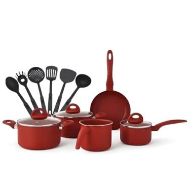 Imagem de Jogo De Panela Indução Antiaderente Cerâmica 14 Pçs Teflon