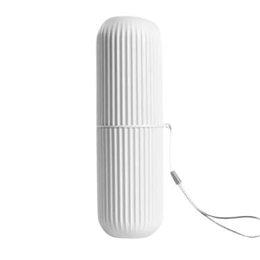 Imagem de Estojo Porta Escovas De Dente E Creme Dental Portátil Viagem Bolsa Escola (BRANCO)