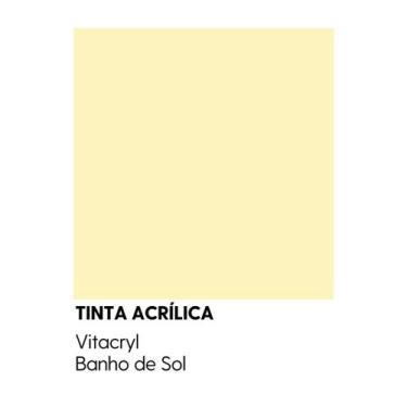 Imagem de Tinta Emborrachada Acetinada Amarelos - Vitacryl, Banho de Sol, 3,6 lt