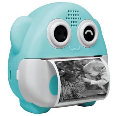 Imagem de Câmera Fotográfica Infantil Mini Impressora Térmica Digital (Ciano)