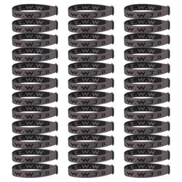 Imagem de Pmormyy Pacote de 36 pulseiras WWJD para mulheres e homens, presentes em massa com Jesus Cristão, W.W.J.D, pulseiras ajustáveis What Would Jesus Do, Fibra de poliéster, Sem Pedra Preciosa