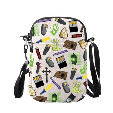 Imagem de WUSUANED Bolsa tiracolo para jogos de terror Ghost Hunter Presente para amantes de jogos de aventura para fãs de terror, Bolsa fantasma de jogo de terror