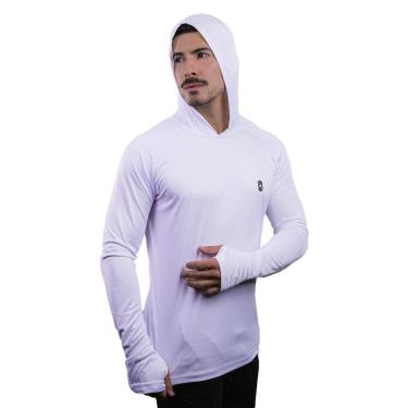 Imagem de Camiseta Skube Com Capuz Proteção UV 50+ Segunda Pele Térmica Tecido Termodry Manga Longa Dedeira-Masculino