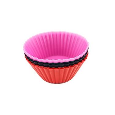 Imagem de Kit 6 Forminhas de Silicone Cupcake Coloridas Festas e Doces - Aliança