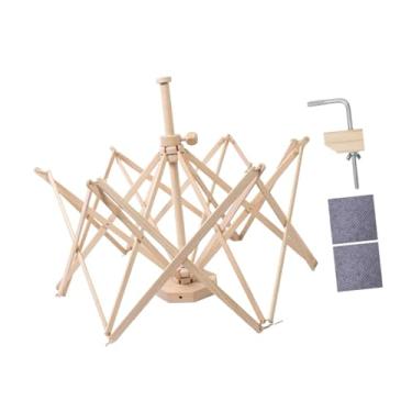 Imagem de MotiveTech Enrolador de Fio de Madeira, Enrolador de Guarda-chuva, Suporte de Fio de Tricô, Leve, Portátil para Enrolar para Crocheteiras