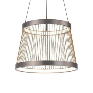 Imagem de Lustre Pendente Nordecor Beys 2940 Cinza-dourado Led Bivolt 3000K