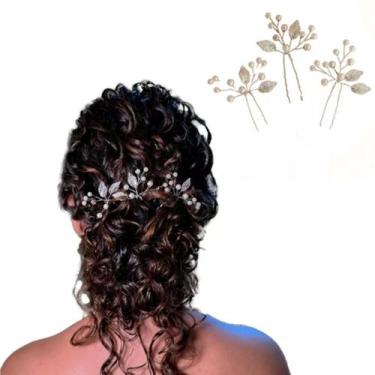 Imagem de 3 Grinaldas Grampo Cabelo de Noiva Arranjo Enfeite A65 - Milly - O Sho