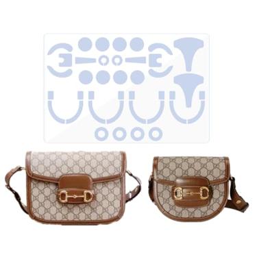 Imagem de BagArmor Película protetora de hardware, compatível com Gucci Horsebit 1955 Bolsa de ombro média/Horsebit 1955 Mini arredondada. Adesivo de ferragens de bolsa transparente, antiarranhões, transparente