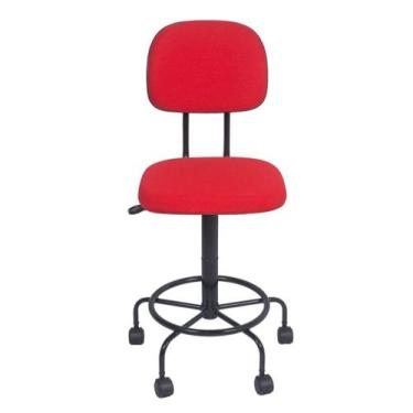 Imagem de Cadeira Caixa Alta L Duplo Base Semi Tecido Vermelho - Sintonia Flex