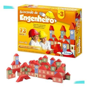 Imagem de Blocos de Montar - Brincando de Engenheiro 73 peças - Xalingo
