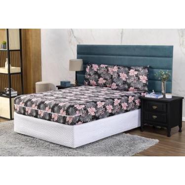 Imagem de Capa Colchão Queen 30Cm + Fronha Protetor Zíper Malha - Ametista Decor