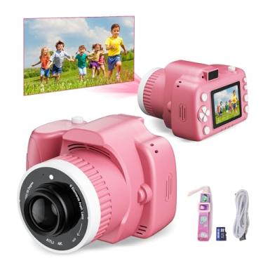 Imagem de Brinquedos de câmera infantil para meninas de 5 a 12 anos, câmera digital infantil 1080p com projetor, câmera de vídeo digital com download de música para meninas e meninos, melhor presente de