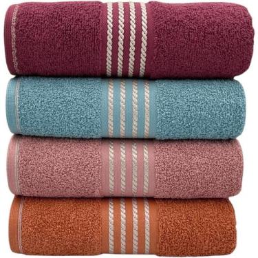 Imagem de Kit 5 Toalhas De Rosto Sortidas Quasar Grossa Grande 450G/M2 - Dugu