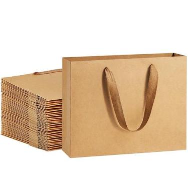 Imagem de Sacola de presente de papel Dream Kraft Brown 10,6 x 3,1 x 8,3 cm 25 u