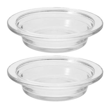 Imagem de DOITOOL 2 peças de prato de substituição para aquecedor de óleo, bandeja de vidro de 11,4 cm para aquecedores de derretimento de cera de óleo queimadores