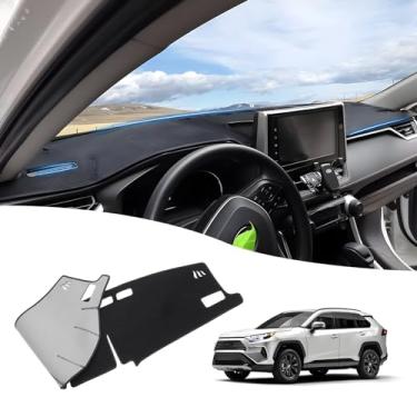 Imagem de Powerty Capa de painel para Toyota RAV4 2024 2023 2022 2021 2020 2019 capa de painel protetor solar de veludo sem HUD (Head-up Display)