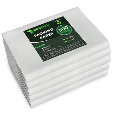 Imagem de Folhas de papel de embalagem: papel de jornal, 500 folhas, 17x27 poleg
