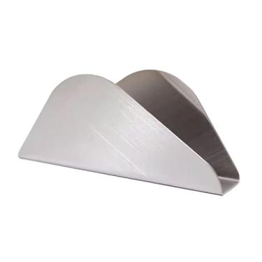 Imagem de Porta-guardanapos de aço inoxidável dourado - elegante suporte de mesa para casamentos, restaurantes uso doméstico - rack de guardanapos (prata)