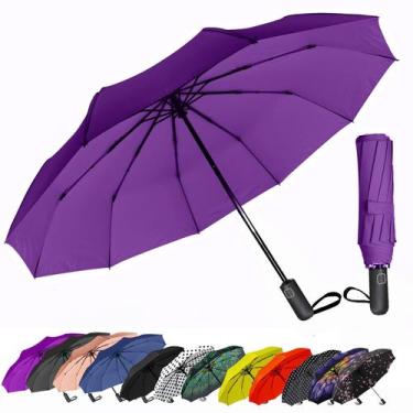 Imagem de Guarda-chuva SIEPASA Windproof Travel Compact 54 polegadas roxo