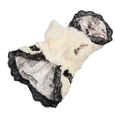 Imagem de GLOGLOW Vestido quente para animais de estimação, roupas de inverno para cães macias e bonitas para o dia a dia para cachorrinho M