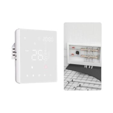 Imagem de Termostato Inteligente WiFi Controlador De Temperatura Programável Par