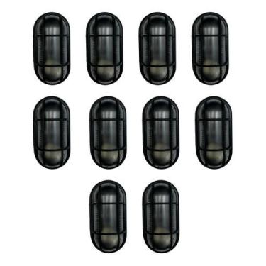 Imagem de Kit 10 Und Arandela Preto Tartaruga C/ Grade 1 X E27 Opl Preto