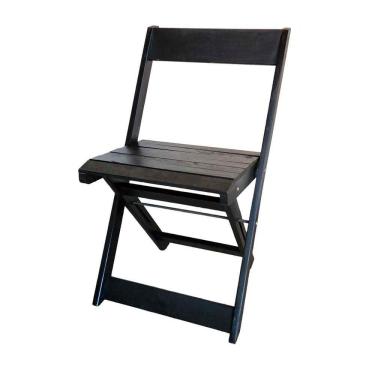 Imagem de Kit 4 Cadeiras Dobráveis De Madeira Para Area Gourmet Ismalu Preto