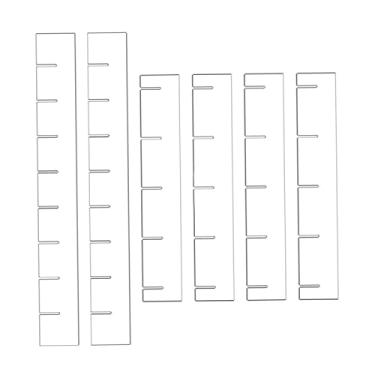 Imagem de Fenteer 6x Organizadores de Divisórias de Gaveta Acrílico Mantenha Arrumado Divisória de Gaveta Separadores para Ferramentas Meias Cosméticos Cozinha Quarto, Branco