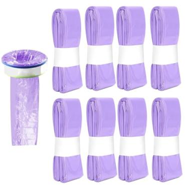 Imagem de Pacote com 8 sacos para balde de fraldas, compatível com Genie Pail & Munchkin e Angelcare, com sacos de refil de balde de fraldas de fragrância - roxo (o cartucho não está incluído)