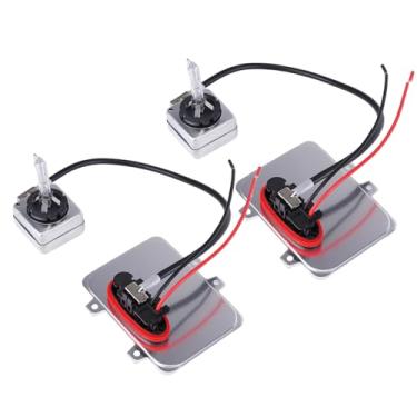 Imagem de 2 peças de reator HID de farol 5DV 009 000-00 xenon para Cadillac Escalade 2007-2013 3,6L 6,2L Unidade de controle de farol com ignição e lâmpada D1S para E60 2006-2009, para Town Country, Mercedes