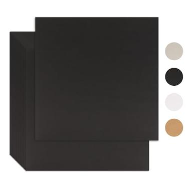 Imagem de 25 peças de quadro de livros, placa de fichário, placa de capa, aglomerado resistente para encadernação de livros, papelão DIY (preto, 25 x 25 cm 80 PT)