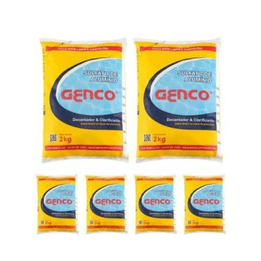 Imagem de Kit 6 Sulfato De Alumínio Decantador Clarificante 2kg Genco