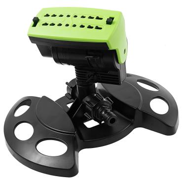 Imagem de LZVXTYM Aspersor de água para gramado, modo ajustável de rotação automática, irrigador de grama oscilante com base ponderada para flores e vegetais