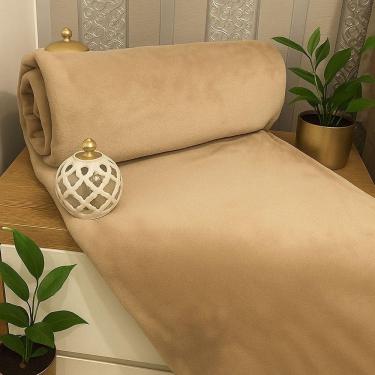 Imagem de Cobertor Manta Aconchego Solteiro Ultrasoft Dupla Face - Bege - 100% Poliéster