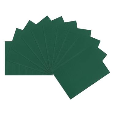 Imagem de uxcell 10 folhas de papel de papelão ondulado, verde militar, 35,5 x 25,4 cm, para projetos de artesanato e bricolage